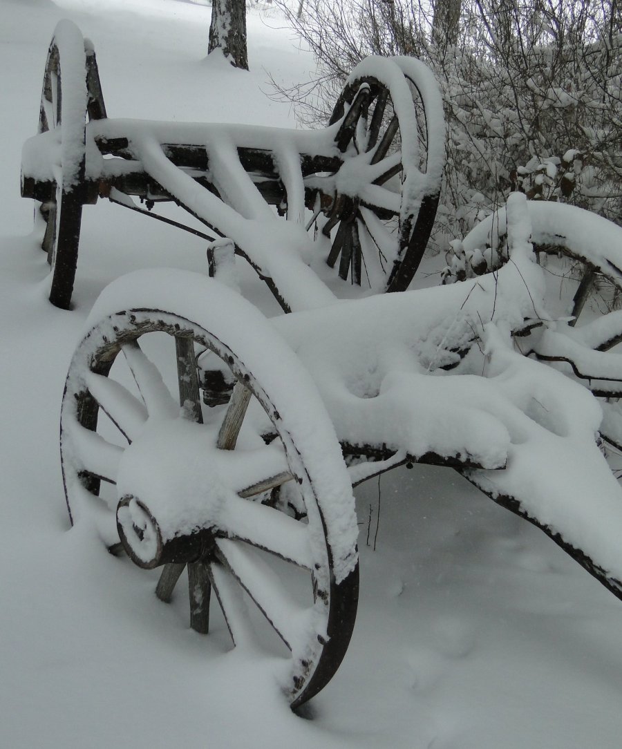 Snow and wagon - 2